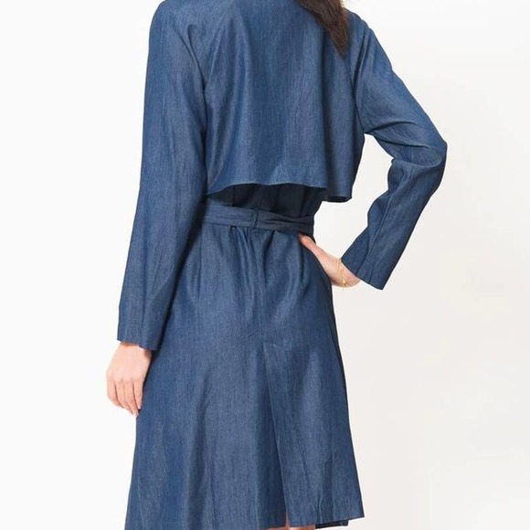 ASTR The Label Denim Trench Jacket - Picture 3 of 8